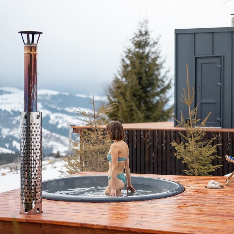 Naujausias kubilas su integruota krosnele