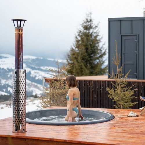 Naujausias kubilas su integruota krosnele